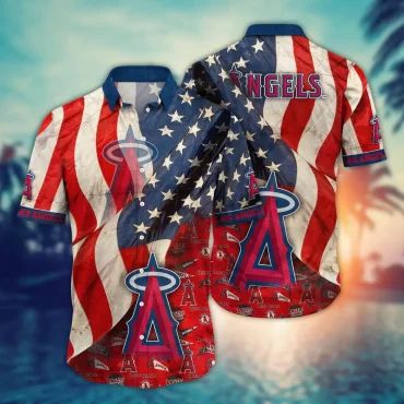 Los Angeles Angels Patriotic Pride Hawaiian Shirt Unisex T-shirt, Sweatshirt, Hoodie, Long Sleeve Tee - T-Shirt, Sweatshirt, Hoodie