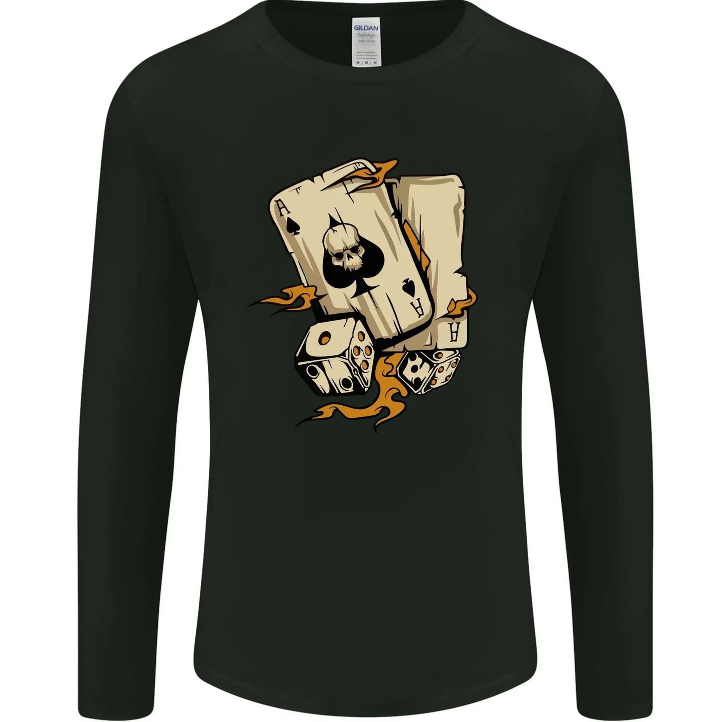 Skull Ace of Spades Heavy Metal Rock Music Mens Long Sleeve T-Shirt Unisex T-shirt, Sweatshirt, Hoodie, Long Sleeve Tee - T-Shirt, Sweatshirt, Hoodie