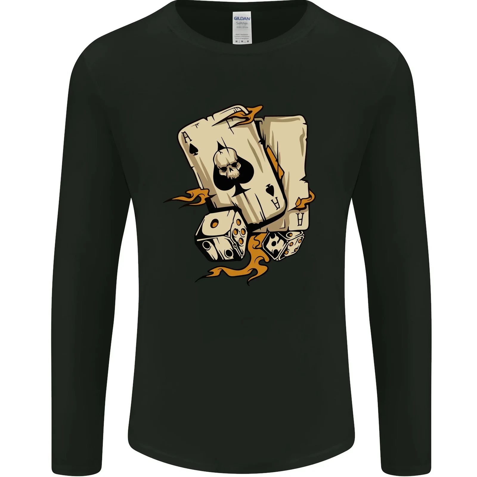 Skull Ace of Spades Heavy Metal Rock Music Mens Long Sleeve T-Shirt Unisex T-shirt, Sweatshirt, Hoodie, Long Sleeve Tee - T-Shirt, Sweatshirt, Hoodie