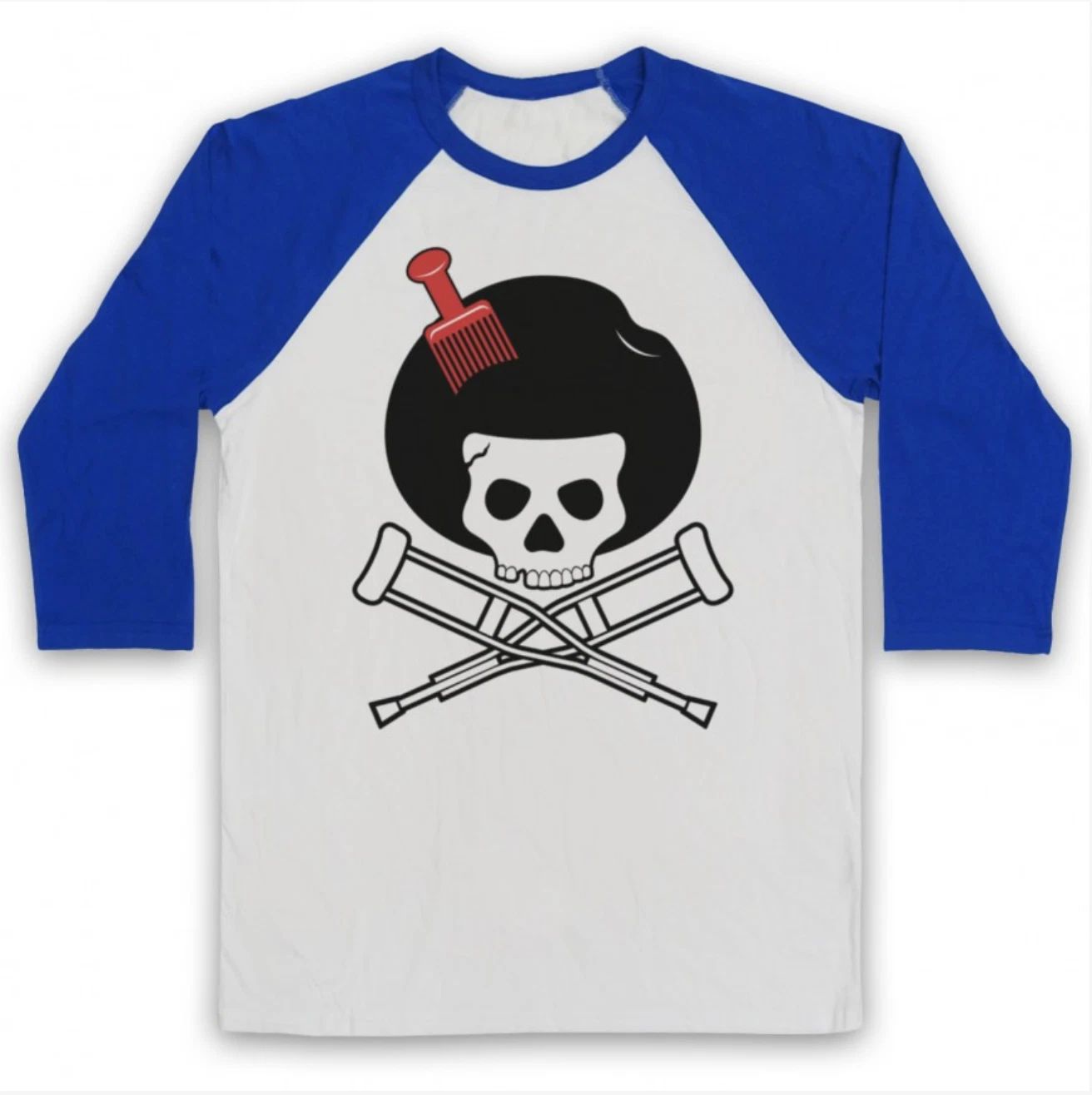 JACKASS SKULL AND CROSSBONES UNOFFICIAL KNOXVILLE AFRO 3/4 SLEEVE BASEBALL TEE Unisex T-shirt, Sweatshirt, Hoodie, Long Sleeve Tee - T-Shirt, Sweatshirt, Hoodie