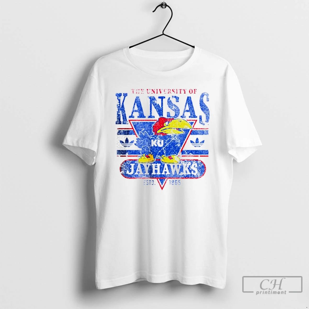 Premium The University Of Kansas Jayhawks Mascot Est 1865 T Shirts Unisex T-shirt, Sweatshirt, Hoodie, Long Sleeve Tee - T-Shirt, Sweatshirt, Hoodie