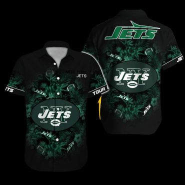 Personalized New York Jets Jungle Spirit Hawaiian Shirt Unisex T-shirt, Sweatshirt, Hoodie, Long Sleeve Tee - T-Shirt, Sweatshirt, Hoodie