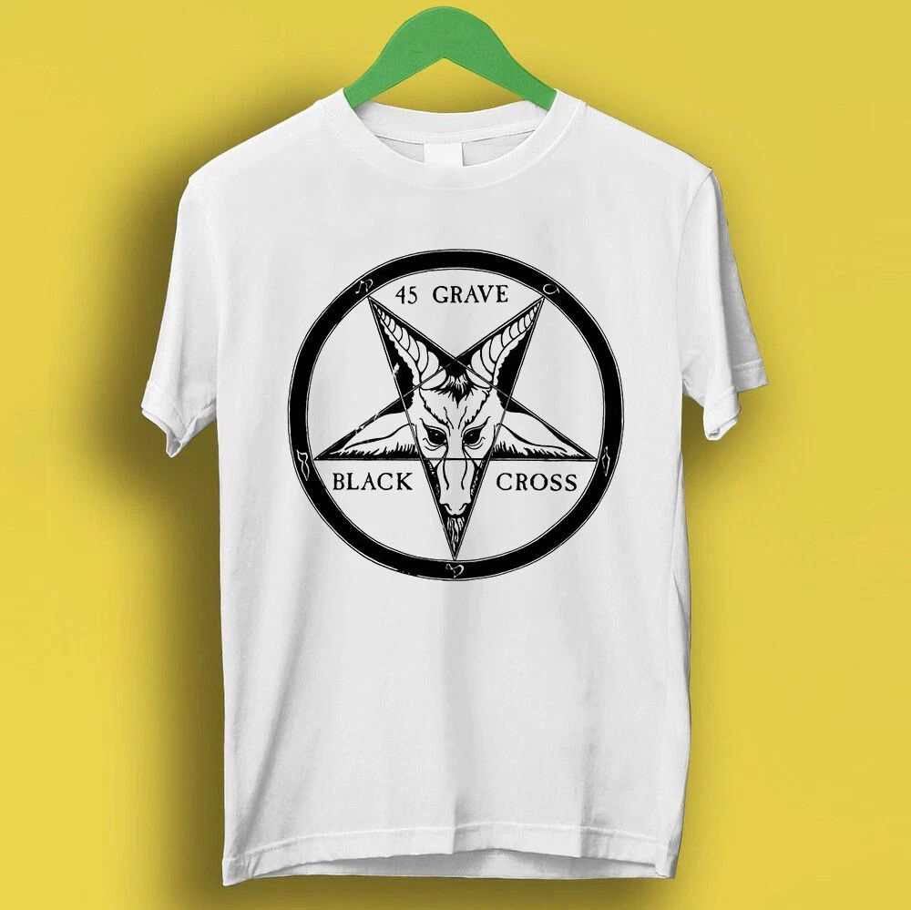 45 Grave Black Cross Punk Rock Retro Music Top Tee T Shirt P1884 Unisex T-shirt, Sweatshirt, Hoodie, Long Sleeve Tee - T-Shirt, Sweatshirt, Hoodie