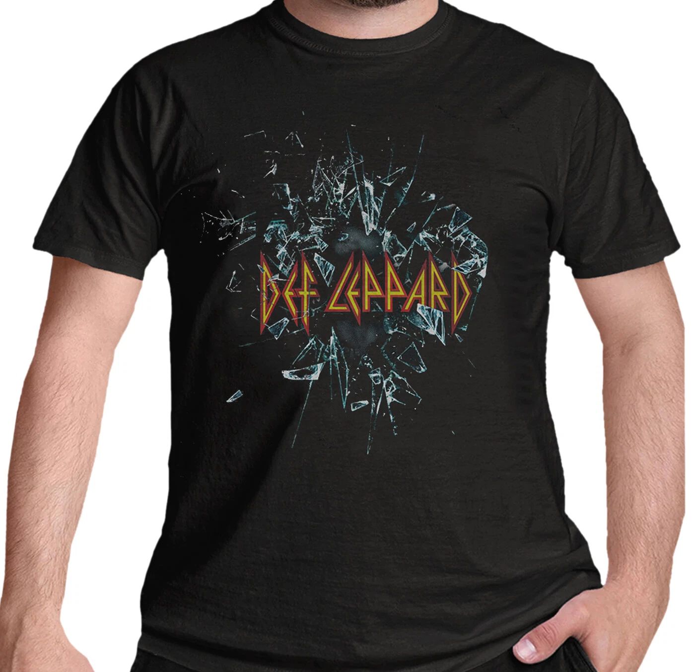 Official Def Leppard T Shirt Shatter Logo Rock Black Hysteria New S To XXL Unisex T-shirt, Sweatshirt, Hoodie, Long Sleeve Tee - T-Shirt, Sweatshirt, Hoodie