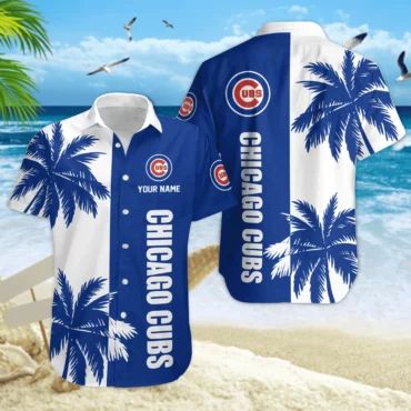 Chicago Cubs Palm Paradise Hawaiian Shirt Unisex T-shirt, Sweatshirt, Hoodie, Long Sleeve Tee - T-Shirt, Sweatshirt, Hoodie