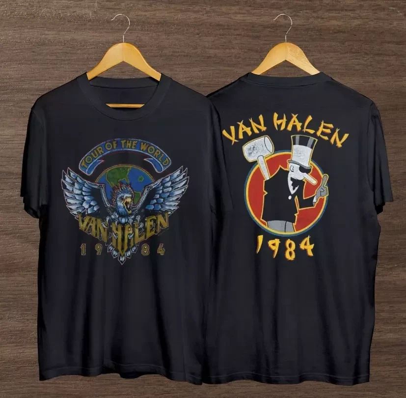 Van Halen Tour of the World 1984 T-Shirt Classic Rock Concert Tee Unisex T-shirt, Sweatshirt, Hoodie, Long Sleeve Tee - T-Shirt, Sweatshirt, Hoodie