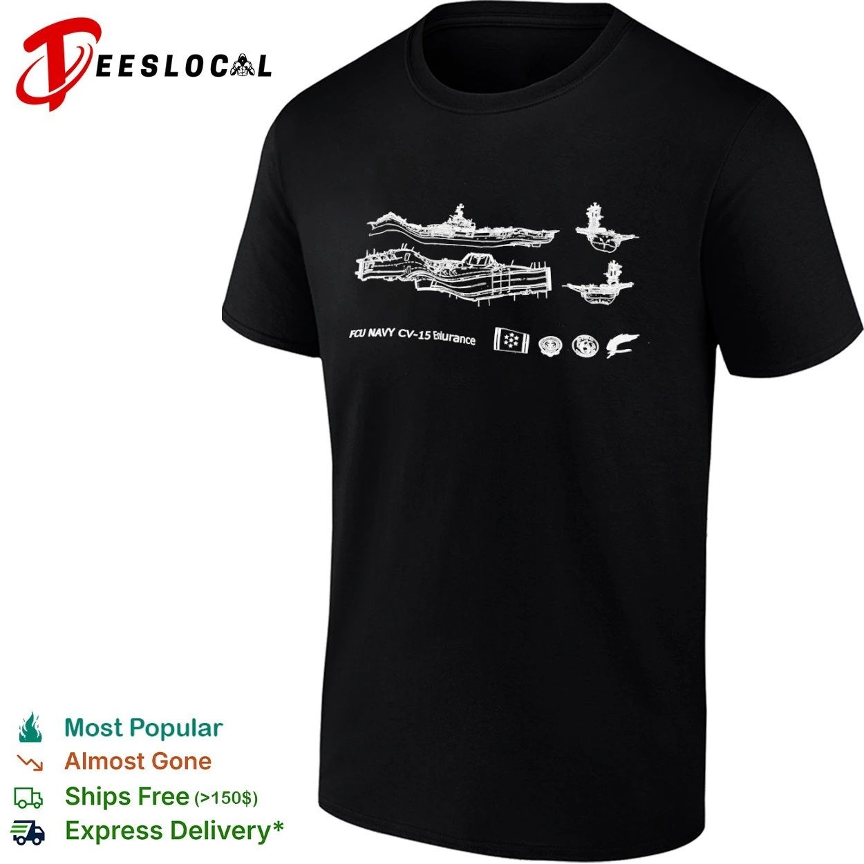 FCU Navy CV-15 Endurance aircraft carrier T-shirt Unisex T-shirt, Sweatshirt, Hoodie, Long Sleeve Tee - T-Shirt, Sweatshirt, Hoodie
