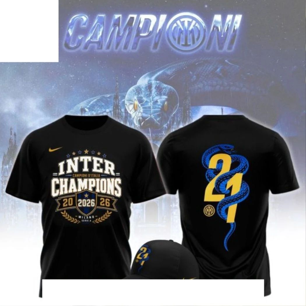 Inter Milan Campioni DItalia 2026 Logo Two Sided Shirt Unisex T-shirt, Sweatshirt, Hoodie, Long Sleeve Tee - T-Shirt, Sweatshirt, Hoodie