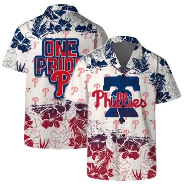 Philadelphia Phillies One Pride Hawaiian Shirt Unisex T-shirt, Sweatshirt, Hoodie, Long Sleeve Tee - T-Shirt, Sweatshirt, Hoodie