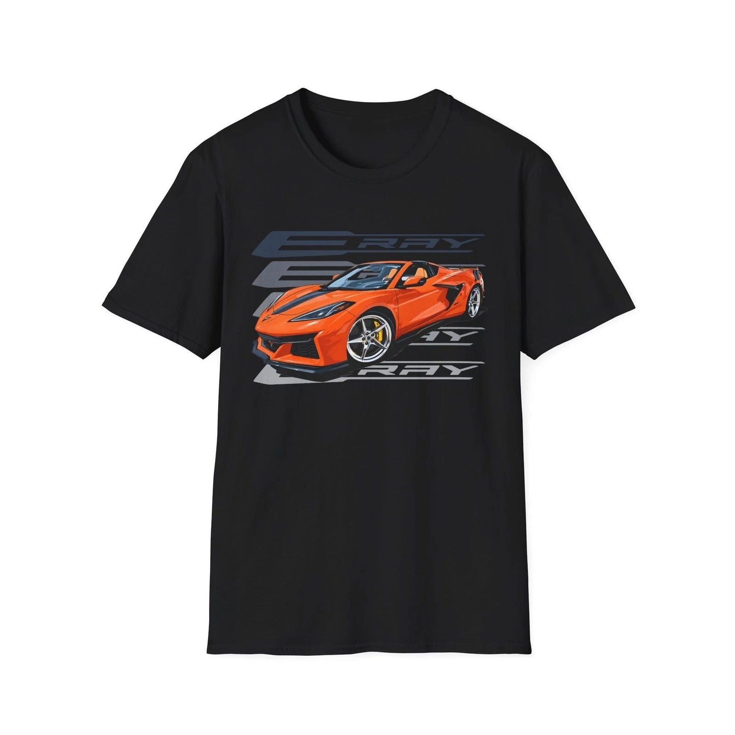 E-Ray Shirt | Orange C8 Hybrid Supercar Graphic Tee | E RAY Design Unisex T-shirt, Sweatshirt, Hoodie, Long Sleeve Tee - T-Shirt, Sweatshirt, Hoodie