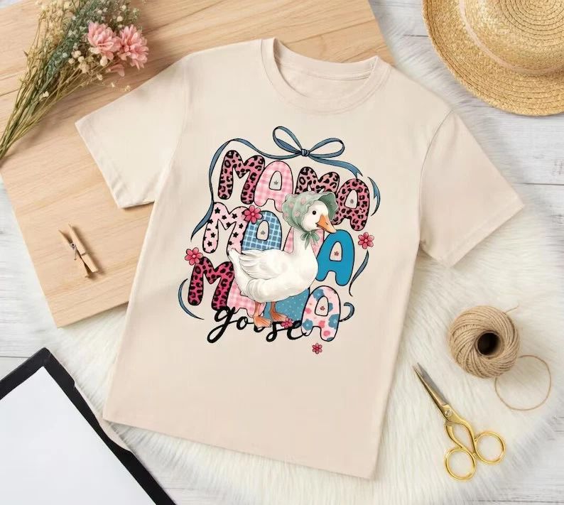 Mama Goose Cute Goose Mama Comfort Tee Unisex T-shirt, Sweatshirt, Hoodie, Long Sleeve Tee - T-Shirt, Sweatshirt, Hoodie