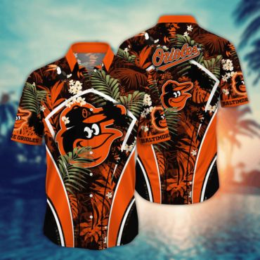 Baltimore Orioles Jungle Glow Hawaiian Shirt Unisex T-shirt, Sweatshirt, Hoodie, Long Sleeve Tee - T-Shirt, Sweatshirt, Hoodie