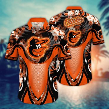 Baltimore Orioles Tropical Surge Hawaiian Shirt Unisex T-shirt, Sweatshirt, Hoodie, Long Sleeve Tee - T-Shirt, Sweatshirt, Hoodie