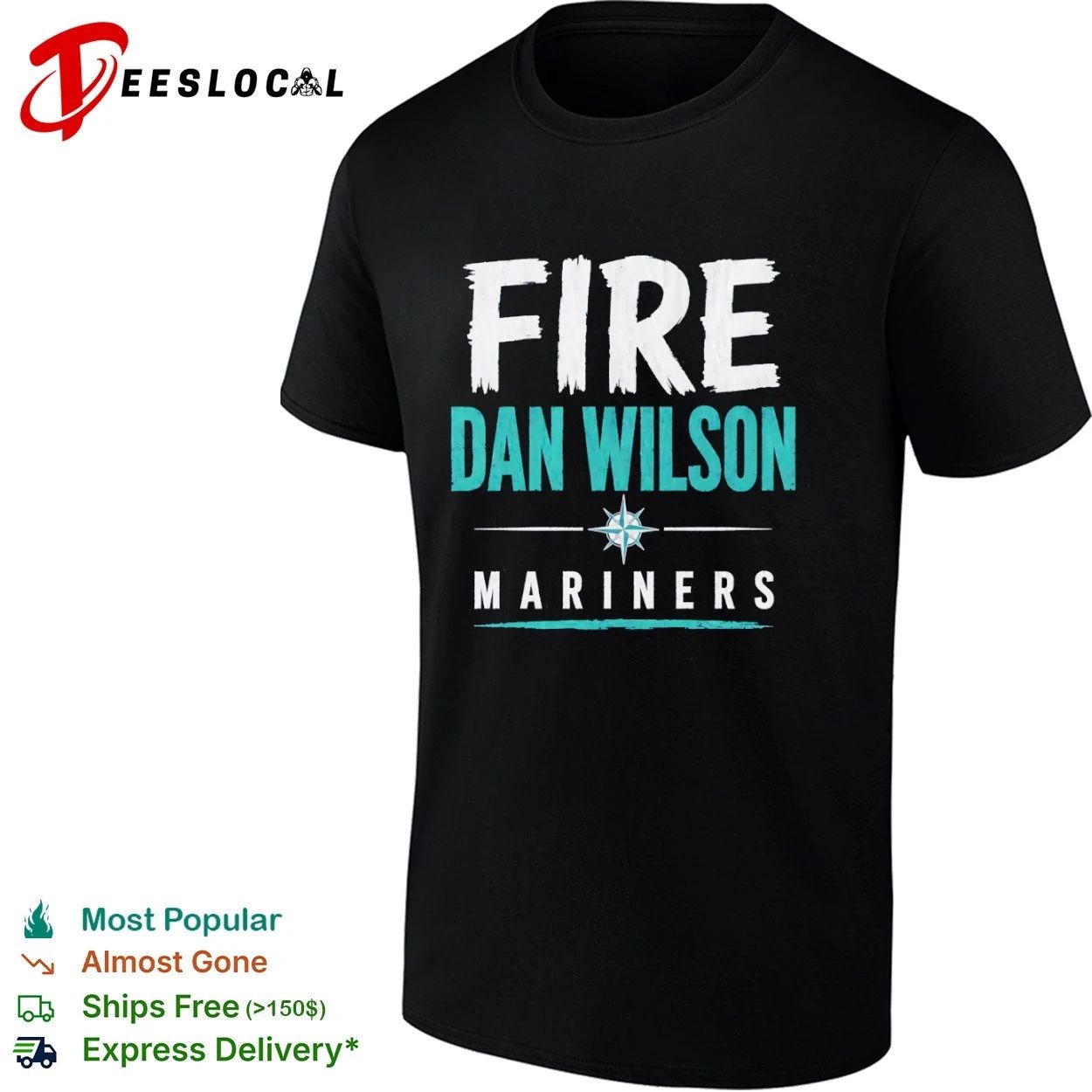 Fire Dan Wilson Seattle Mariners MLB Baseball T-shirt Unisex T-shirt, Sweatshirt, Hoodie, Long Sleeve Tee - T-Shirt, Sweatshirt, Hoodie