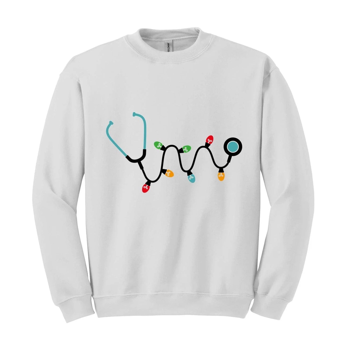 Christmas Stethoscope Sweatshirt, Nursing Sweatshirt, Cute Christmas Sweater, Ch Unisex T-shirt, Sweatshirt, Hoodie, Long Sleeve Tee - T-Shirt, Sweatshirt, Hoodie