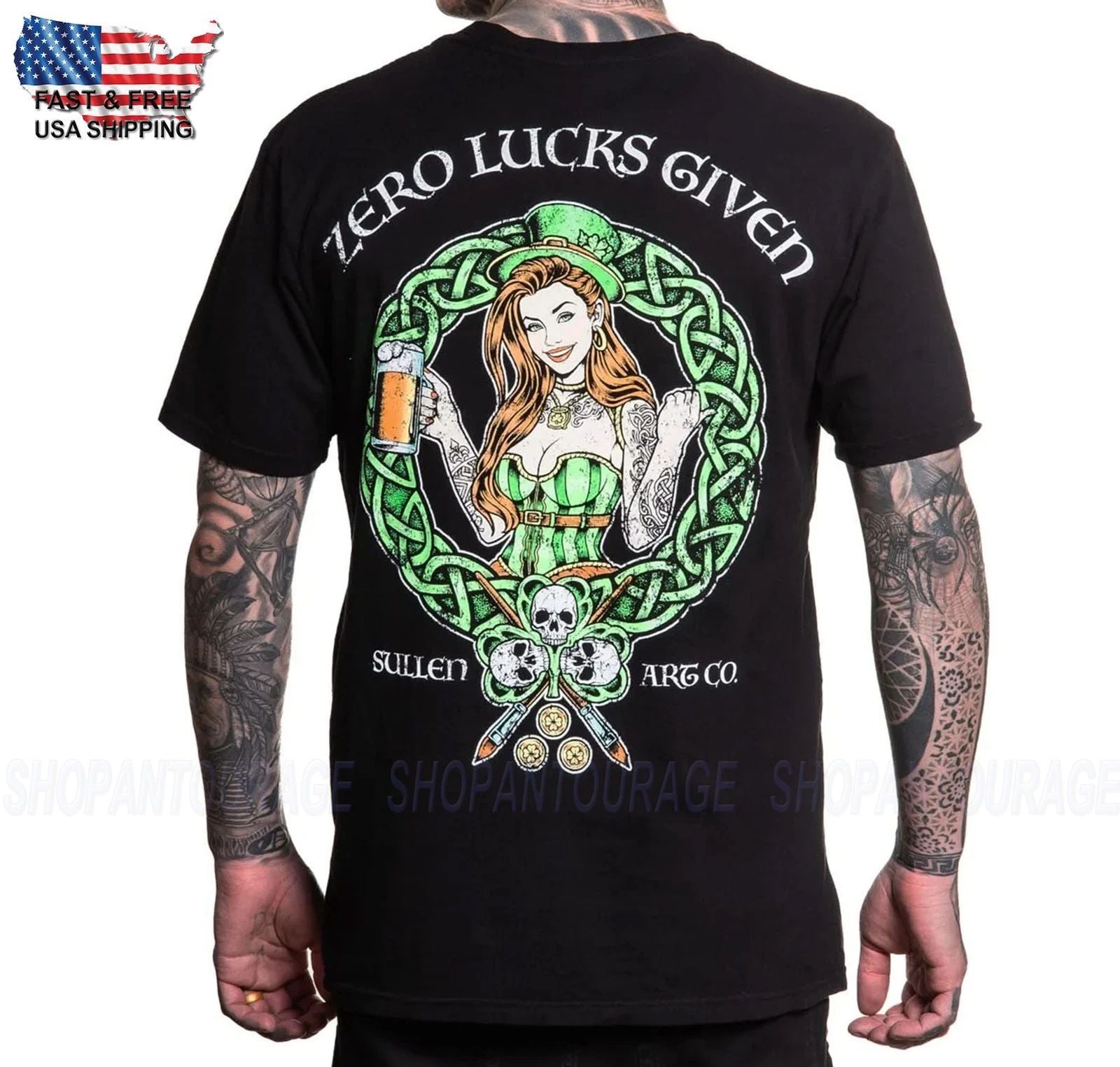 Sullen Zero Lucks Given Fit Premium T-Shirt A Maniche Corte Per Uomo Unisex T-shirt, Sweatshirt, Hoodie, Long Sleeve Tee - T-Shirt, Sweatshirt, Hoodie