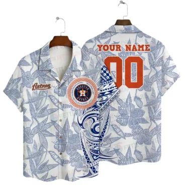 Personalized Houston Astros Tribal Wave Hawaiian Shirt Unisex T-shirt, Sweatshirt, Hoodie, Long Sleeve Tee - T-Shirt, Sweatshirt, Hoodie