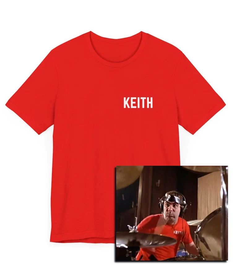 Keith Classic Rock T-Shirt, Red, Keith Moon, Keith Richards, The Who, 80s, Retro Unisex T-shirt, Sweatshirt, Hoodie, Long Sleeve Tee - T-Shirt, Sweatshirt, Hoodie