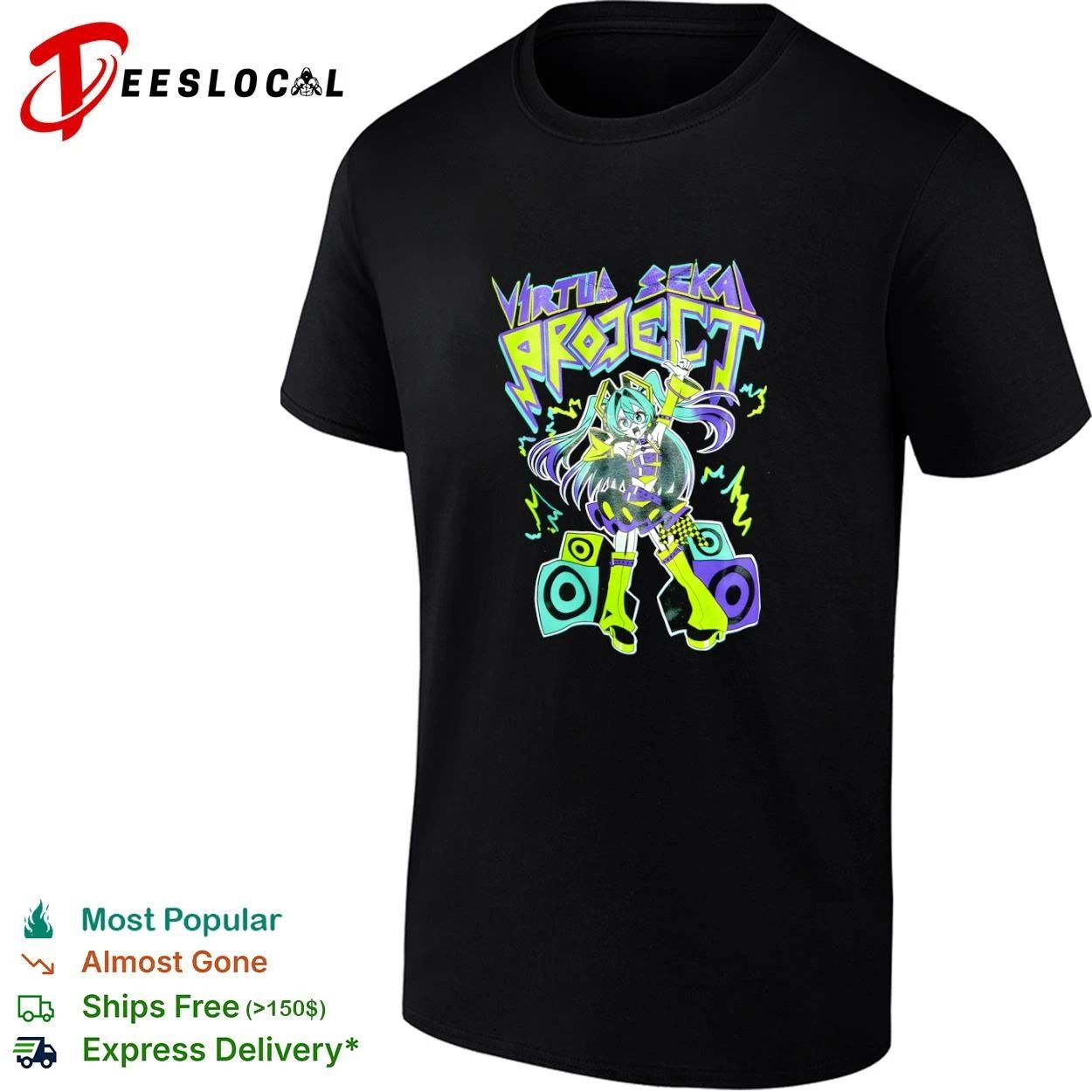 Virtua Sekai Project Hatsune Miku Vocaloid T-shirt Unisex T-shirt, Sweatshirt, Hoodie, Long Sleeve Tee - T-Shirt, Sweatshirt, Hoodie
