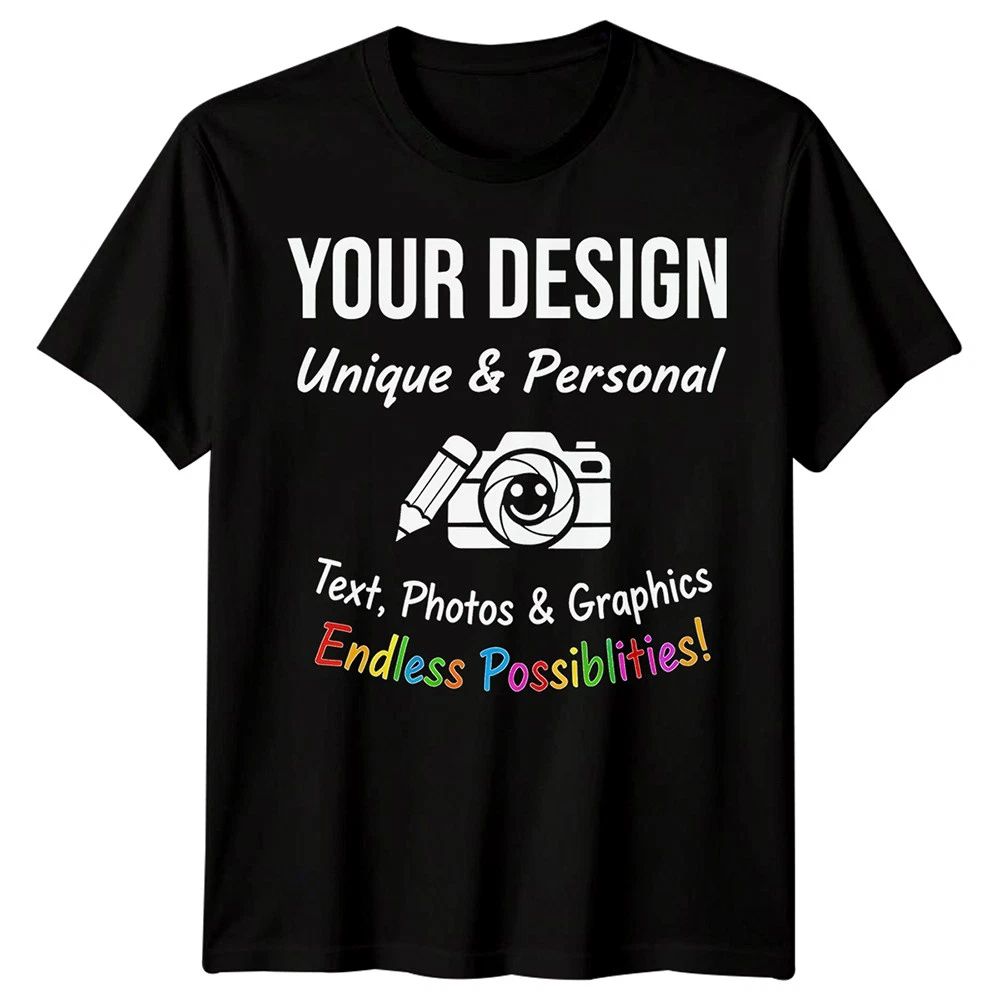 Personalised T Shirts Mens Womens Kids UK Any Text And Photo Custom Design Tee Unisex T-shirt, Sweatshirt, Hoodie, Long Sleeve Tee - T-Shirt, Sweatshirt, Hoodie