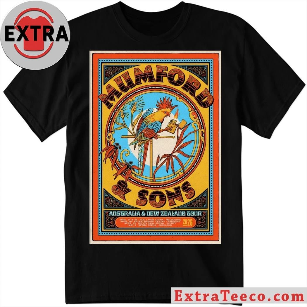 Mumford And Sons Apr 28 2026 Brisbane Australia Poster Shirt Unisex T-shirt, Sweatshirt, Hoodie, Long Sleeve Tee - T-Shirt, Sweatshirt, Hoodie