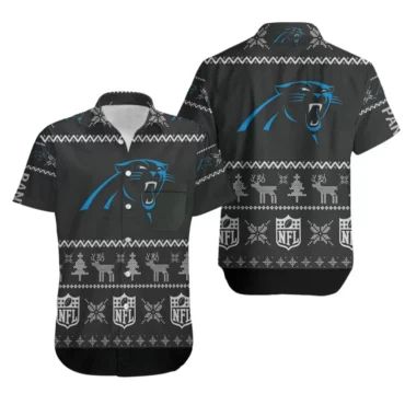 Carolina Panthers Ugly Christmas Sweater Hawaiian Shirt Unisex T-shirt, Sweatshirt, Hoodie, Long Sleeve Tee - T-Shirt, Sweatshirt, Hoodie