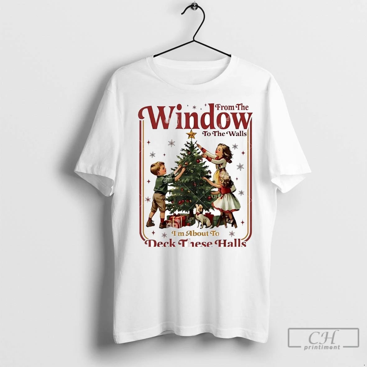 Premium From The Windows To Walls Im About To Deck These Halls Christmas Unisex T-shirt, Sweatshirt, Hoodie, Long Sleeve Tee - T-Shirt, Sweatshirt, Hoodie