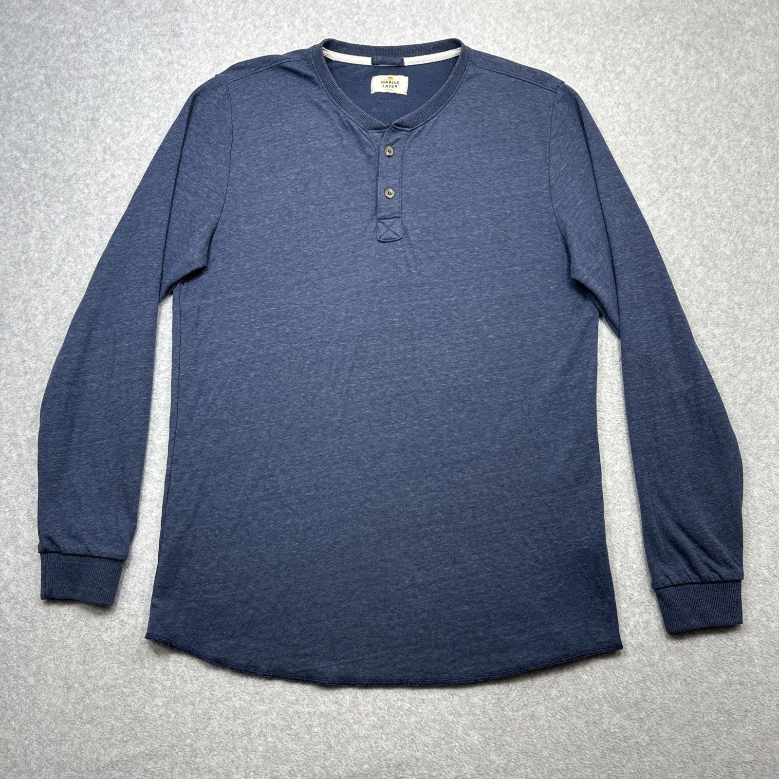 Marine Layer Shirt Marge Blue Henley Everyday Wear Double Knit Soft Rayon Blend Unisex T-shirt, Sweatshirt, Hoodie, Long Sleeve Tee - T-Shirt, Sweatshirt, Hoodie