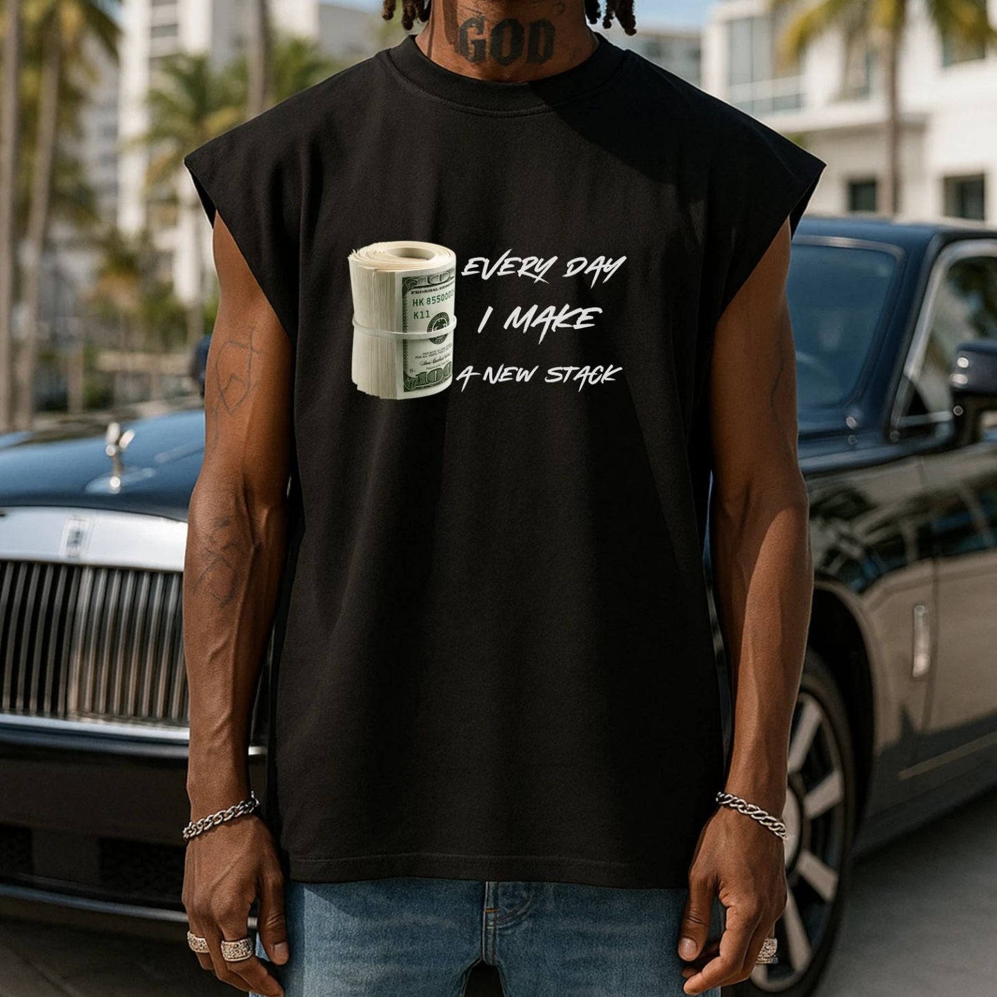 Streetwear Sleeveless Shirt Every Day I Make a New Stack Muscle Tee OTKYDACH Unisex T-shirt, Sweatshirt, Hoodie, Long Sleeve Tee - T-Shirt, Sweatshirt, Hoodie