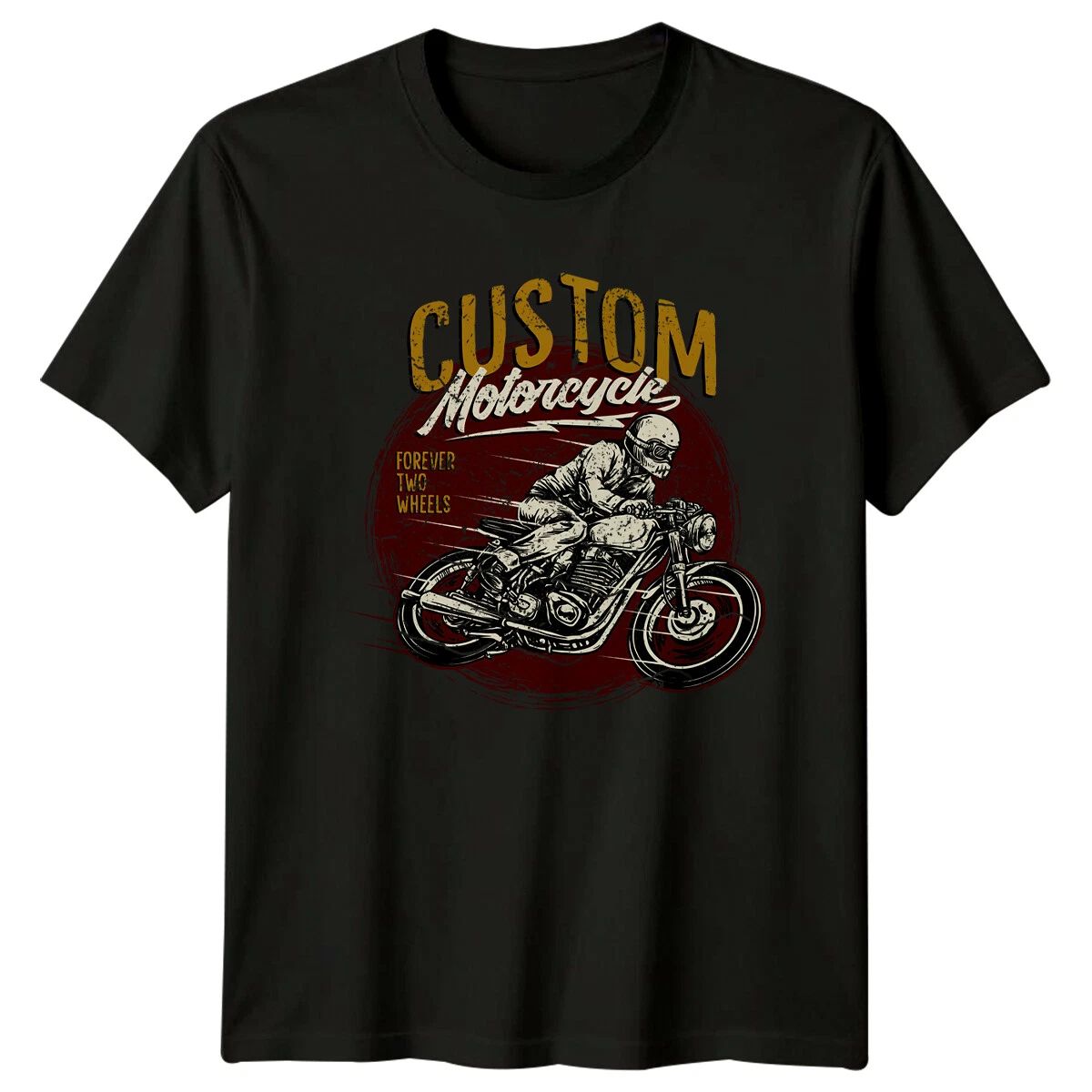 Custom Motorcycle Forever Two Wheels Vehicle Mens T-Shirt Womens Tee Graphic Top Unisex T-shirt, Sweatshirt, Hoodie, Long Sleeve Tee - T-Shirt, Sweatshirt, Hoodie