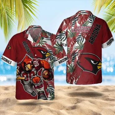 Arizona Cardinals Tropical Warrior Hawaiian Shirt Unisex T-shirt, Sweatshirt, Hoodie, Long Sleeve Tee - T-Shirt, Sweatshirt, Hoodie