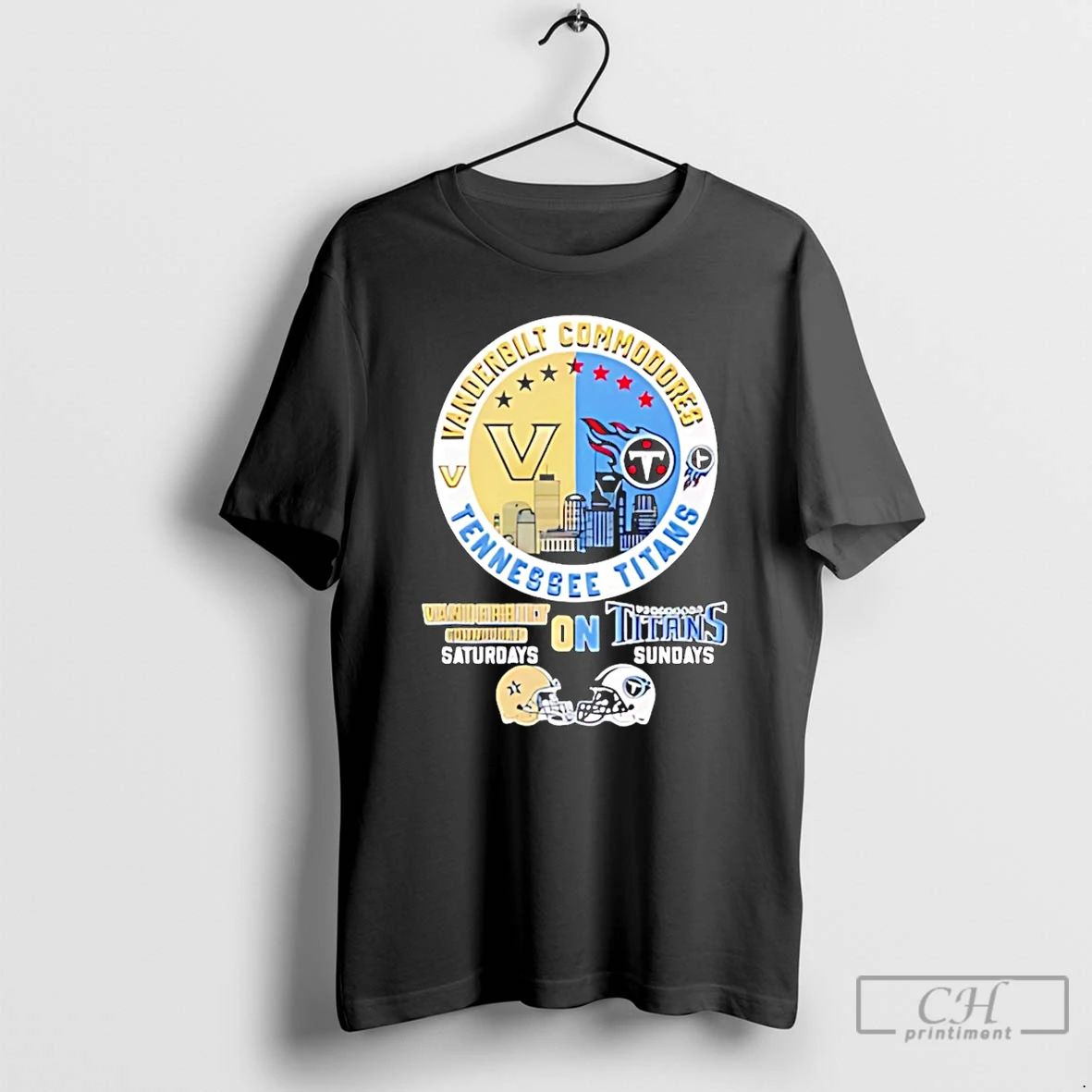 Premium Vanderbilt X Titans Tennessee Saturdays On Sundays T Shirts Unisex T-shirt, Sweatshirt, Hoodie, Long Sleeve Tee - T-Shirt, Sweatshirt, Hoodie