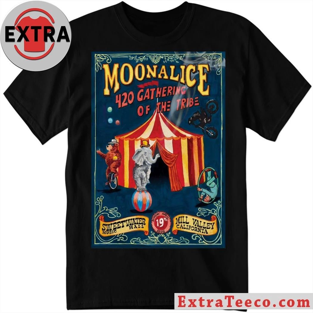 Moonalice April 19 2026 Sweetwater Music Hall in Mill Valley CA Poster Shirt Unisex T-shirt, Sweatshirt, Hoodie, Long Sleeve Tee - T-Shirt, Sweatshirt, Hoodie