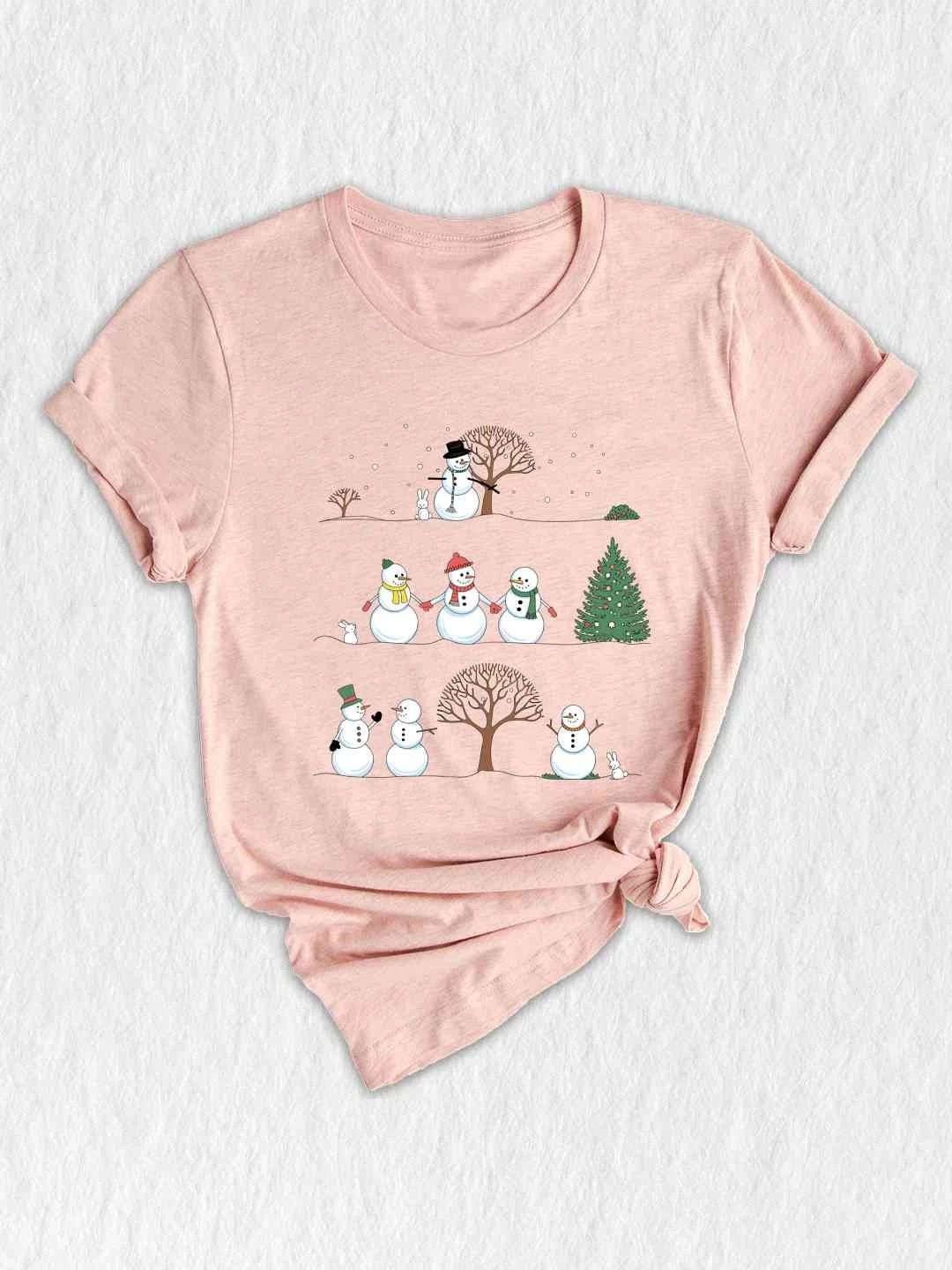 Christmas Snowman Shirt, Winter Shirt, Snowman Shirt, Cute Snowman Shirt, Christ Unisex T-shirt, Sweatshirt, Hoodie, Long Sleeve Tee - T-Shirt, Sweatshirt, Hoodie