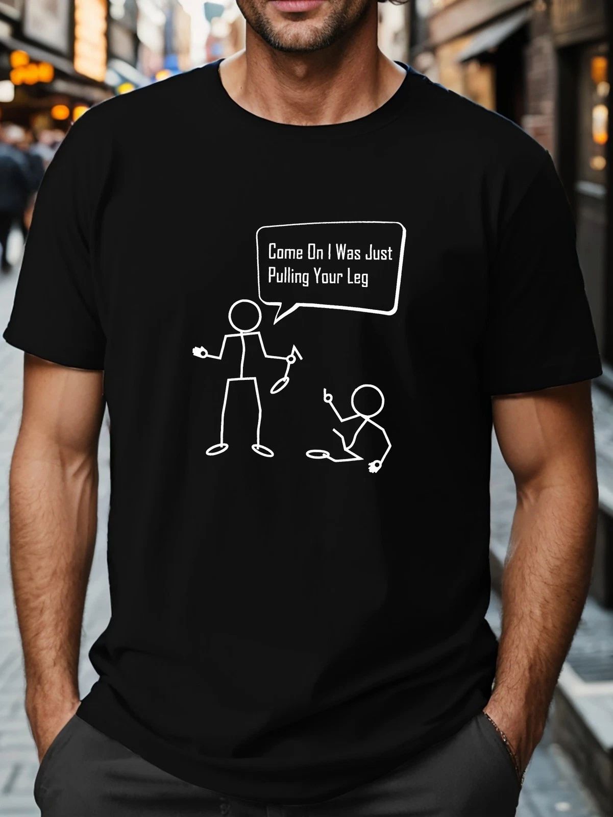 Funny Stick Figure Graphic T-Shirt Minimalist Cartoon Humor Tee Unisex T-shirt, Sweatshirt, Hoodie, Long Sleeve Tee - T-Shirt, Sweatshirt, Hoodie