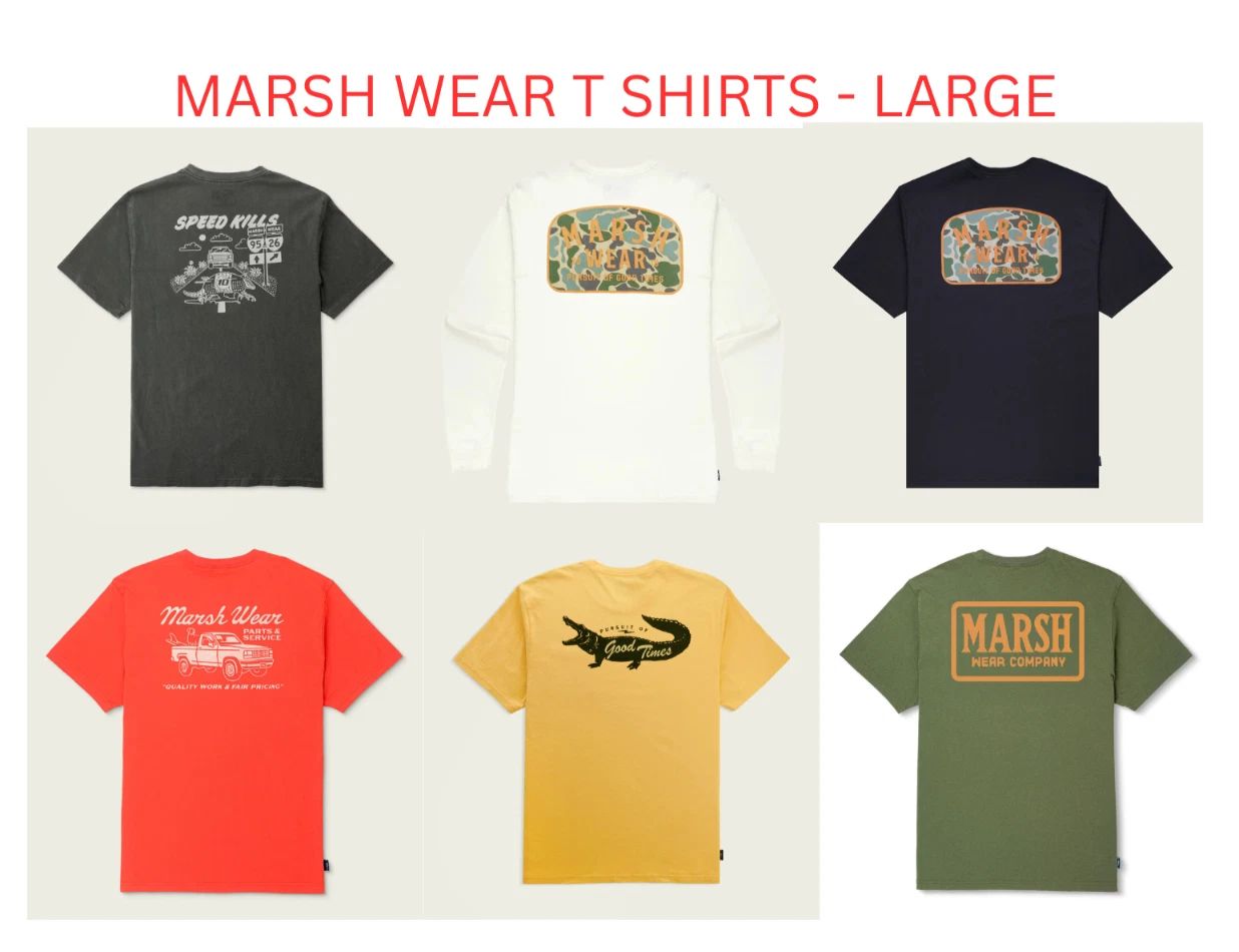 Marsh Wear T Shirt - Choose Your Style - Long and Short Sleeve NEW Men's Large Unisex T-shirt, Sweatshirt, Hoodie, Long Sleeve Tee - T-Shirt, Sweatshirt, Hoodie