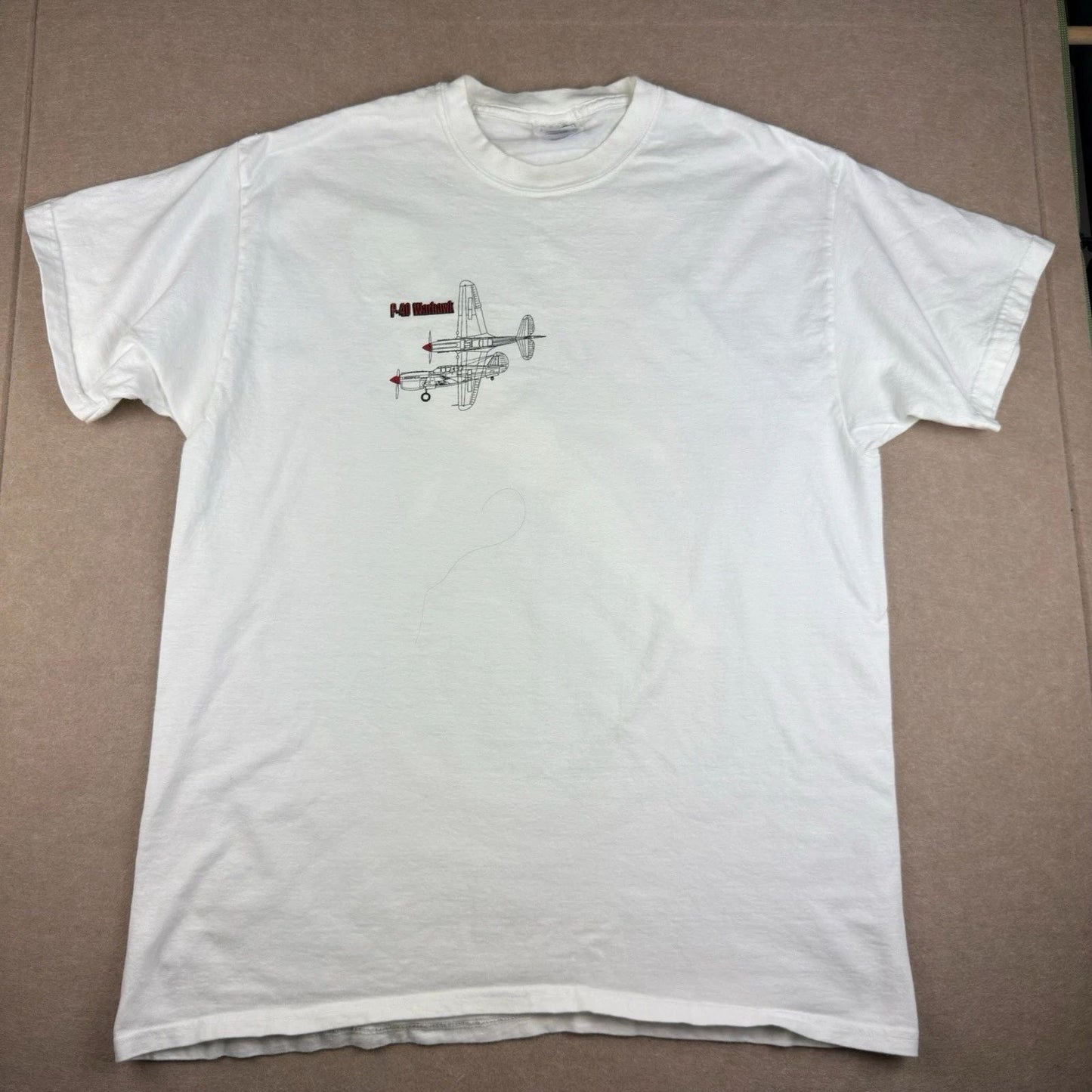 Vintage F-40 Warhawk Shirt Men's L White WWII Fighter Plane 90's Air Force Tee Unisex T-shirt, Sweatshirt, Hoodie, Long Sleeve Tee - T-Shirt, Sweatshirt, Hoodie
