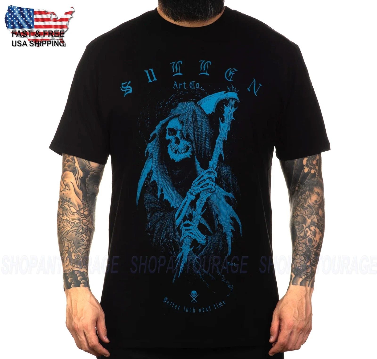 Sullen Art Collective Tassi Reaper Premium SCM5535 Short Sleeve T-shirt For Men Unisex T-shirt, Sweatshirt, Hoodie, Long Sleeve Tee - T-Shirt, Sweatshirt, Hoodie