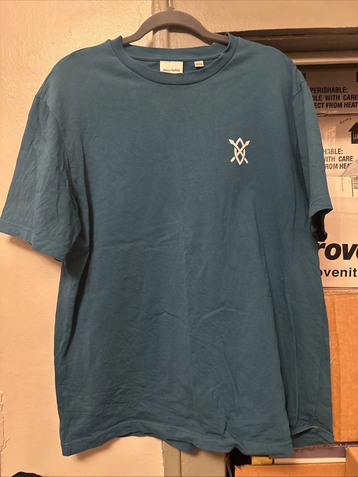 Daily Paper Delancey NYC New York 18 Store Teal T-Shirt L African Streetwear Unisex T-shirt, Sweatshirt, Hoodie, Long Sleeve Tee - T-Shirt, Sweatshirt, Hoodie