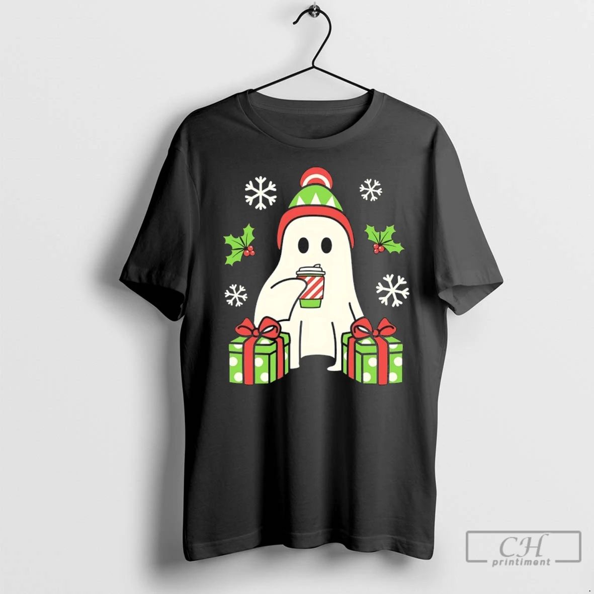 Premium 2025 Christmas Ghost Unisex T-shirt, Sweatshirt, Hoodie, Long Sleeve Tee - T-Shirt, Sweatshirt, Hoodie