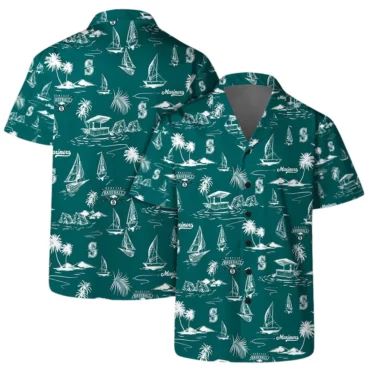 Seattle Mariners Island Vibes Hawaiian Shirt Unisex T-shirt, Sweatshirt, Hoodie, Long Sleeve Tee - T-Shirt, Sweatshirt, Hoodie