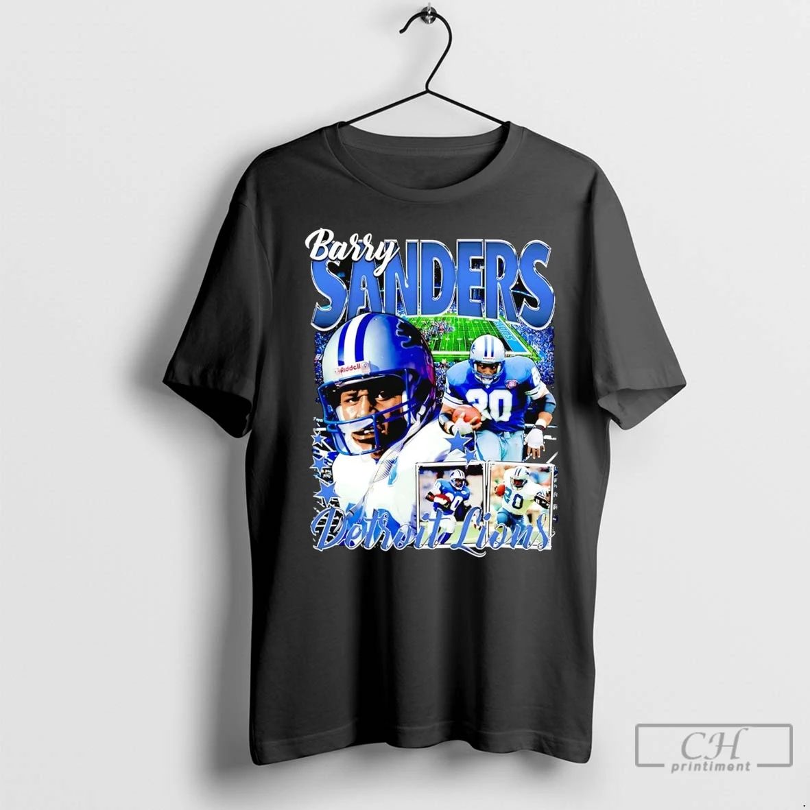 Premium Barry Sanders Picture Collage Detroit Lions Unisex T-shirt, Sweatshirt, Hoodie, Long Sleeve Tee - T-Shirt, Sweatshirt, Hoodie
