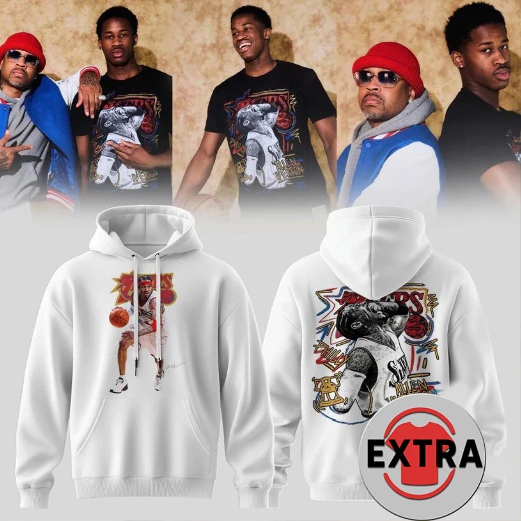 Philadelphia 76ers Allen Iverson Two Sided Shirt Unisex T-shirt, Sweatshirt, Hoodie, Long Sleeve Tee - T-Shirt, Sweatshirt, Hoodie