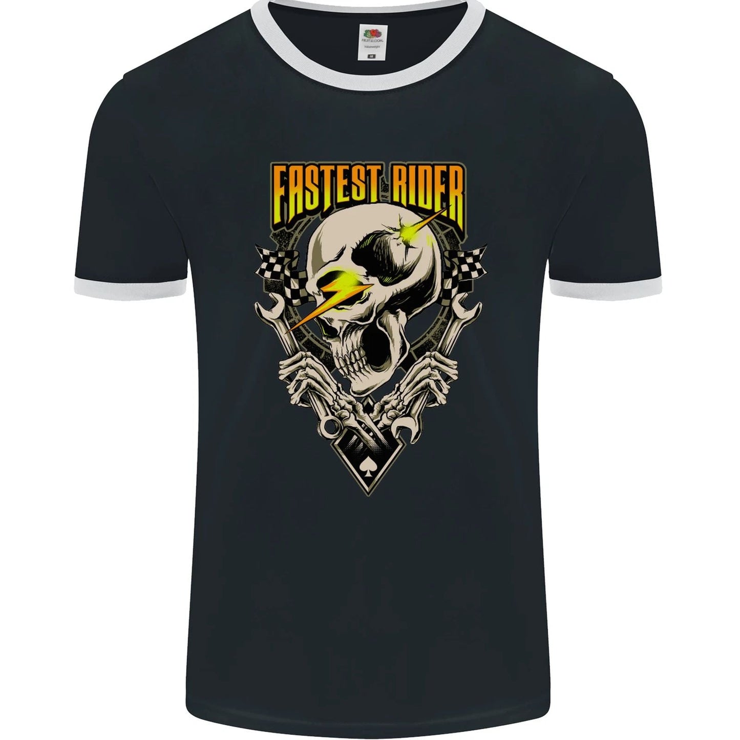 Fastest Rider Motorcycle Motorbike Biker Mens Ringer T-Shirt FotL Unisex T-shirt, Sweatshirt, Hoodie, Long Sleeve Tee - T-Shirt, Sweatshirt, Hoodie