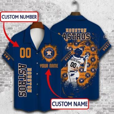 Houston Astros Homerun Custom Hawaiian Shirt Unisex T-shirt, Sweatshirt, Hoodie, Long Sleeve Tee - T-Shirt, Sweatshirt, Hoodie