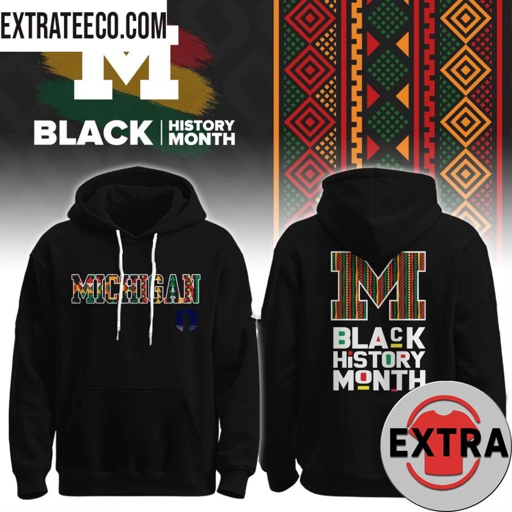 Michigan Wolverines Basketball Black History Month Logo Two Sided 2026 T-Shirt Unisex T-shirt, Sweatshirt, Hoodie, Long Sleeve Tee - T-Shirt, Sweatshirt, Hoodie
