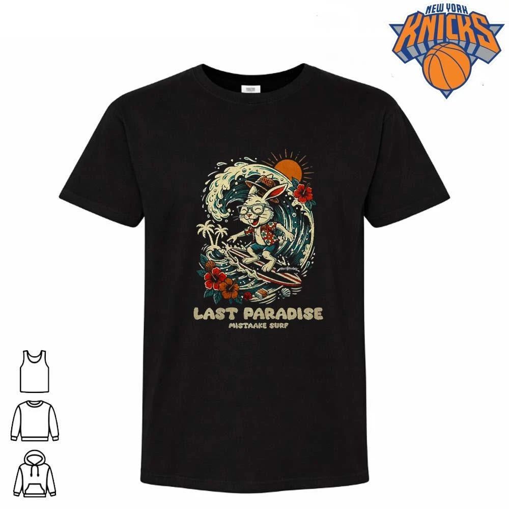 Retro Last Paradise Mistaake Surf Bunny Surfing Ocean Waves Shirt Unisex T-shirt, Sweatshirt, Hoodie, Long Sleeve Tee - T-Shirt, Sweatshirt, Hoodie