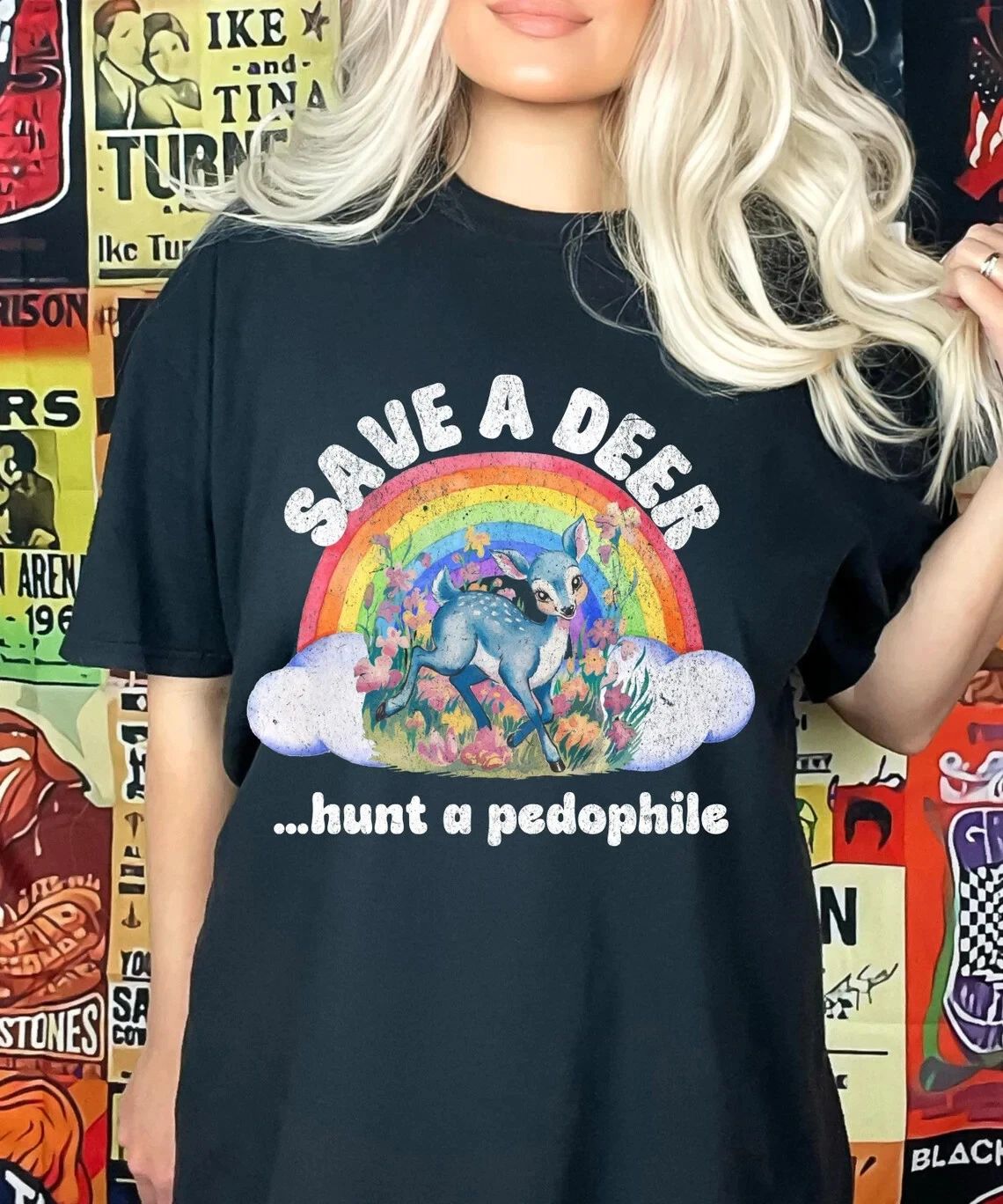 Save a Deer Hunt a Pedophile Shirt, Smartass Tshirt, Funny Sayings T-shirt, Dark Unisex T-shirt, Sweatshirt, Hoodie, Long Sleeve Tee - T-Shirt, Sweatshirt, Hoodie