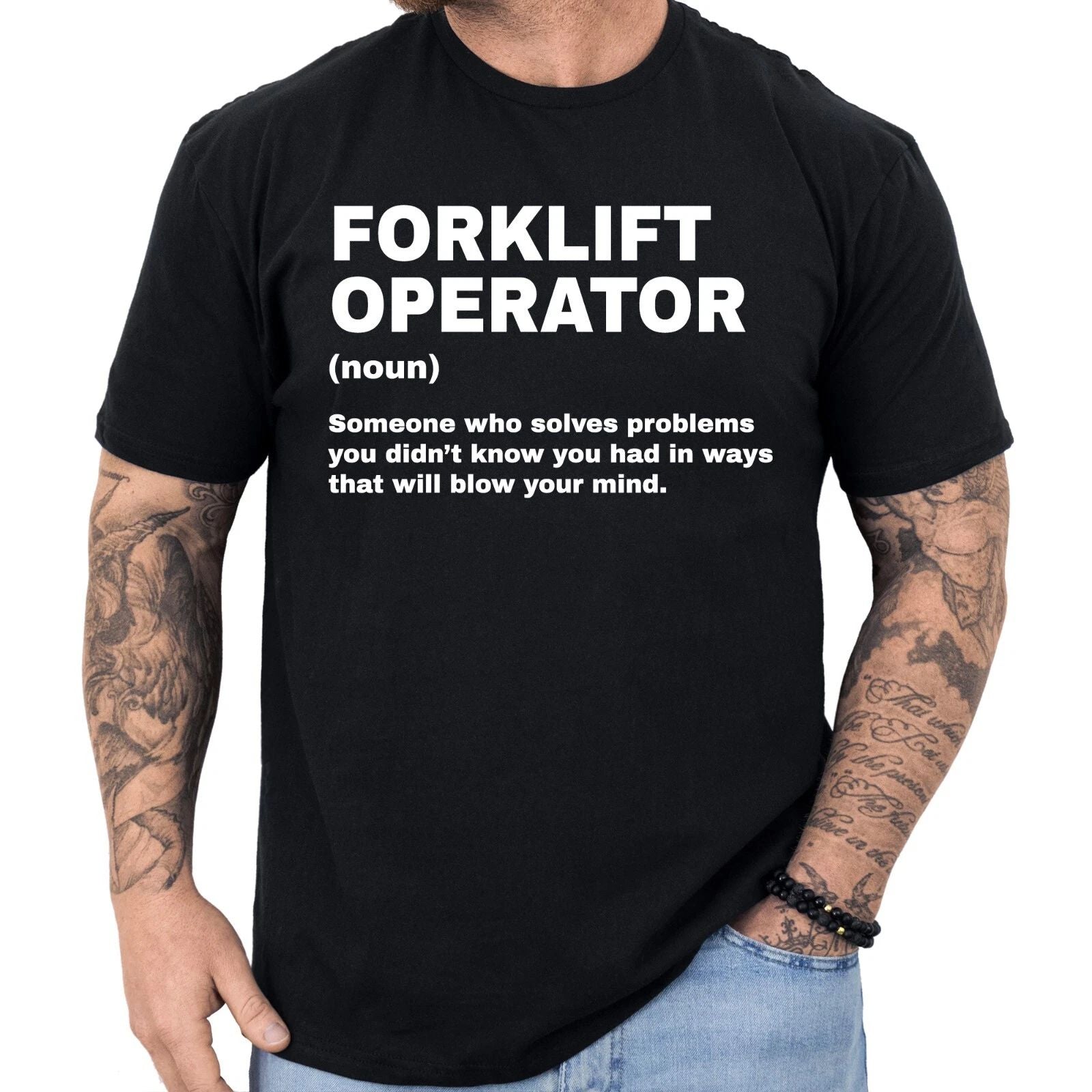 Forklift Operator Definition T-shirt Funny Gifts Profession Shirt Men & Women Unisex T-shirt, Sweatshirt, Hoodie, Long Sleeve Tee - T-Shirt, Sweatshirt, Hoodie