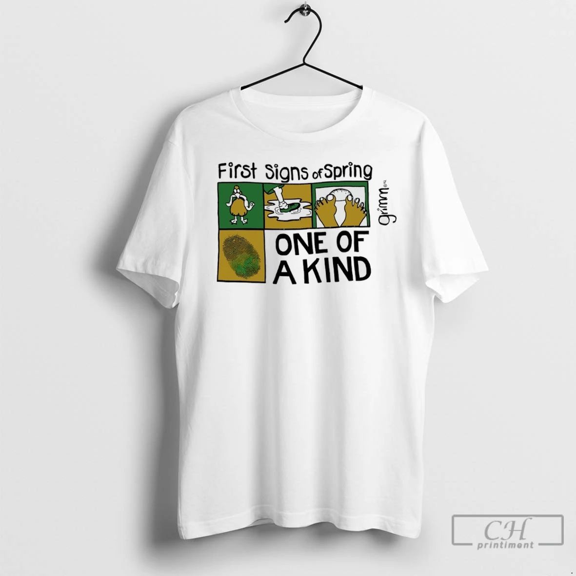 Premium Grimm First Signs Of Spring One Of A Kind Unisex T-shirt, Sweatshirt, Hoodie, Long Sleeve Tee - T-Shirt, Sweatshirt, Hoodie